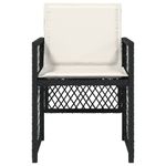 Casa si Gradina - Gradina si terasa - Mobilier exterior - Scaune si sezlonguri gradina - Scaune de gradina cu perne, 4 buc., negru, poliratan - Infinity.ro