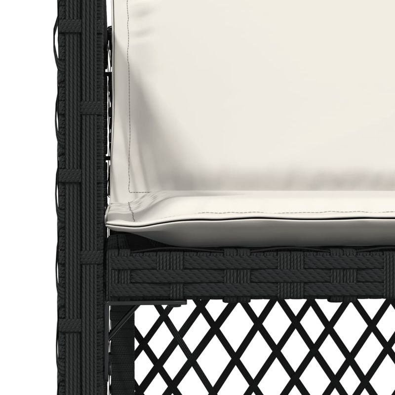 Casa si Gradina - Gradina si terasa - Mobilier exterior - Scaune si sezlonguri gradina - Scaune de gradina cu perne, 4 buc., negru, poliratan - Infinity.ro