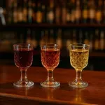 Casa si Gradina - Bucatarie si vesela - Cani si pahare - Pahare - Set 6 Pahare Aperitiv din Sticla cu Picior si Model Elegant Capacitate 50 ml Design Vintage Ideal pentru Lichior ABYZ™ - Infinity.ro