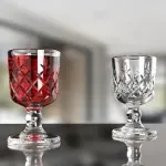 Casa si Gradina - Bucatarie si vesela - Cani si pahare - Pahare - Set 6 Pahare Aperitiv din Sticla cu Picior si Model Elegant Capacitate 50 ml Design Vintage Ideal pentru Lichior ABYZ™ - Infinity.ro