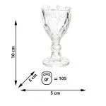 Casa si Gradina - Bucatarie si vesela - Cani si pahare - Pahare - Set 6 Pahare Aperitiv din Sticla cu Picior si Model Elegant Capacitate 60 ml Design Vintage Ideal pentru Lichior – ABYZ™ - Infinity.ro