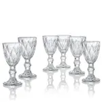 Casa si Gradina - Bucatarie si vesela - Cani si pahare - Pahare - Set 6 Pahare Aperitiv din Sticla cu Picior si Model Elegant Capacitate 60 ml Design Vintage Ideal pentru Lichior – ABYZ™ - Infinity.ro