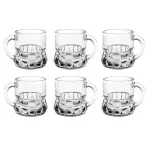Casa si Gradina - Bucatarie si vesela - Cani si pahare - Pahare - Set 6 Pahare Mini Halba din Sticla Shot-uri 25 ml Design Robust cu Maner Ideal pentru Bauturi Tari ABYZ™ - Infinity.ro