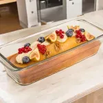 Casa si Gradina - Bucatarie si vesela - Vase pentru gatit - Tavi copt - Tava Termorezistenta din Sticla Borosilicata 1,63L – Ideala pentru Chec, Cozonac si Preparate la Cuptor – ABYZ™ - Infinity.ro