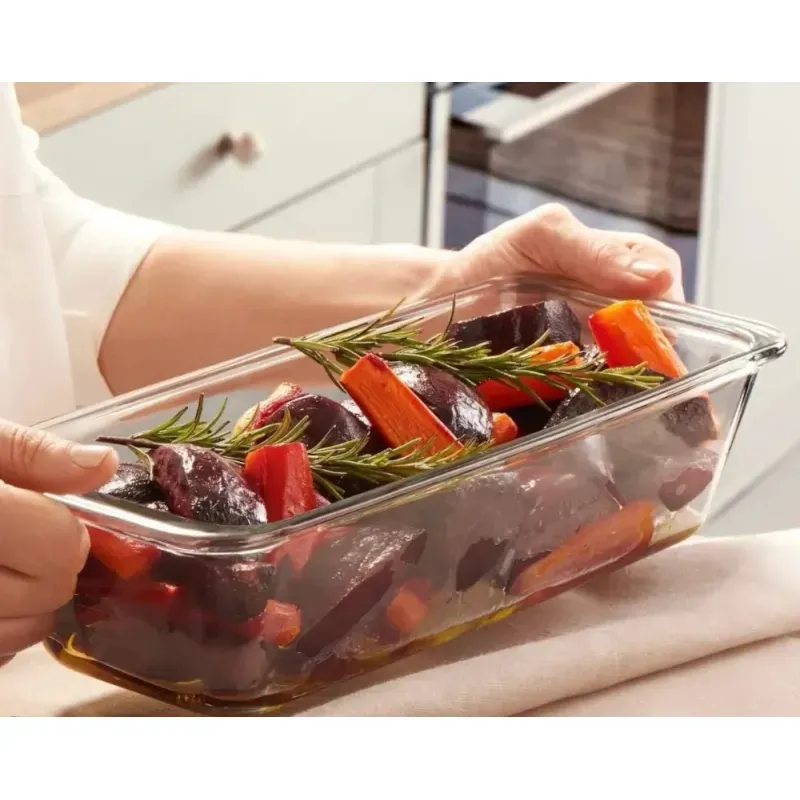 Casa si Gradina - Bucatarie si vesela - Vase pentru gatit - Tavi copt - Tava Termorezistenta din Sticla Borosilicata 1,12L Ideala pentru Chec, Cozonac si Preparare la Cuptor ABYZ™ - Infinity.ro