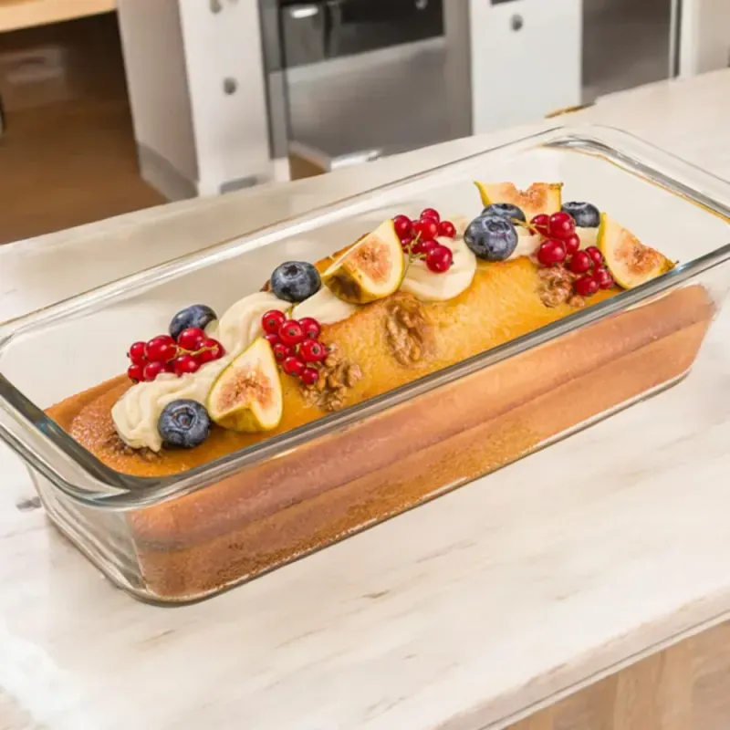 Casa si Gradina - Bucatarie si vesela - Vase pentru gatit - Tavi copt - Tava Termorezistenta din Sticla Borosilicata 1,12L Ideala pentru Chec, Cozonac si Preparare la Cuptor ABYZ™ - Infinity.ro