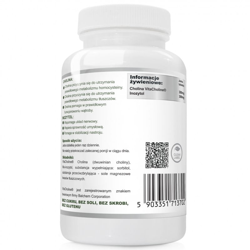 Ingrijire personala si Cosmetice - Sanatate si wellness - Suplimente alimentare - Alte suplimente alimentare - VitaCholine 300 mg + Inositol 300 mg 90 Tablete - Infinity.ro