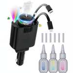 Laptop, Telefoane si Tablete - Telefoane mobile si accesorii - Accesorii Telefoane - Incarcatoare telefoane - Incarcator Auto 5-in-1 cu Cabluri Retractabile Type-C 45W PD si Lightning, Aromaterapie Fara Apa, Lumina LED Starry Sky - Infinity.ro