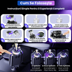 Laptop, Telefoane si Tablete - Telefoane mobile si accesorii - Accesorii Telefoane - Incarcatoare telefoane - Incarcator Auto 5-in-1 cu Cabluri Retractabile Type-C 45W PD si Lightning, Aromaterapie Fara Apa, Lumina LED Starry Sky - Infinity.ro