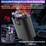 Laptop, Telefoane si Tablete - Telefoane mobile si accesorii - Accesorii Telefoane - Incarcatoare telefoane - Incarcator Auto 5-in-1 cu Cabluri Retractabile Type-C 45W PD si Lightning, Aromaterapie Fara Apa, Lumina LED Starry Sky - Infinity.ro