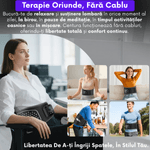 Ingrijire personala si Cosmetice - Sanatate si wellness - Articole wellness - Aparate si dispozitive de masaj - Centura Masaj Lombar cu Incalzire 4 Trepte si Compresie cu Aer 4 Perne, Masaj Vibratoriu 3 Niveluri, Wireless - Infinity.ro