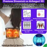 Ingrijire personala si Cosmetice - Sanatate si wellness - Articole wellness - Aparate si dispozitive de masaj - Centura Masaj Lombar cu Incalzire 4 Trepte si Compresie cu Aer 4 Perne, Masaj Vibratoriu 3 Niveluri, Wireless - Infinity.ro
