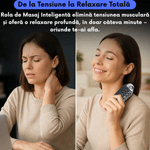 Ingrijire personala si Cosmetice - Sanatate si wellness - Articole wellness - Aparate si dispozitive de masaj - Rola de Masaj Electrica 3D  cu Vibratii 4 Niveluri, Autonomie 2200 mAh si Incarcare USB, Compacta si Portabila, - Infinity.ro