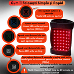 Ingrijire personala si Cosmetice - Sanatate si wellness - Articole wellness - Aparate si dispozitive de masaj - Dispozitiv Terapie Lumina Rosie si Infrarosie pentru Articulatii – 96 LED-uri, Incalzire si Modul Puls, Caldura Blanda - Infinity.ro