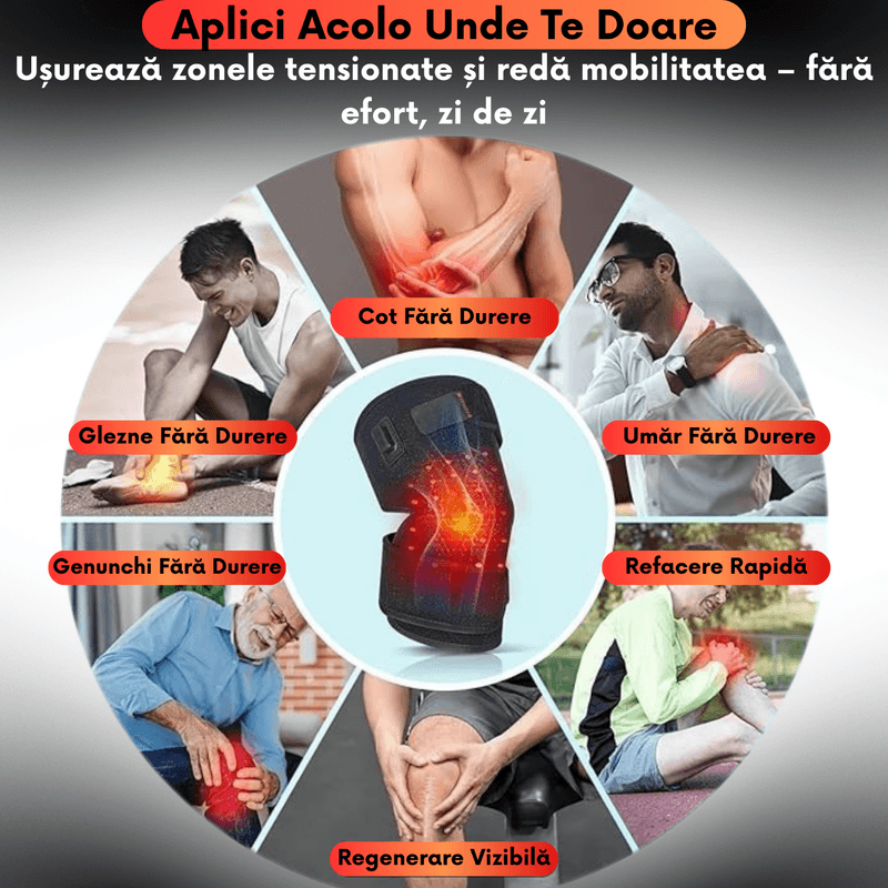 Ingrijire personala si Cosmetice - Sanatate si wellness - Articole wellness - Aparate si dispozitive de masaj - Dispozitiv Terapie Lumina Rosie si Infrarosie pentru Articulatii – 96 LED-uri, Incalzire si Modul Puls, Caldura Blanda - Infinity.ro