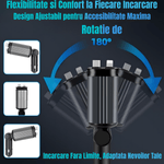 Laptop, Telefoane si Tablete - Telefoane mobile si accesorii - Accesorii Telefoane - Incarcatoare telefoane - Incarcator Auto Retractabil 4-in-1, 66W, Cabluri Retractabile Lightning & Type-C, USB-A si USB-C, Proiectie Stelara - Infinity.ro