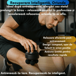 Ingrijire personala si Cosmetice - Sanatate si wellness - Articole wellness - Aparate si dispozitive de masaj - Aparat de Masaj Percutant cu Motor Fara Perii, 5 Viteze Reglabile 1200-2500 RPM, 4 Capete, Autonomie Extinsa - Infinity.ro