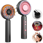 Ingrijire personala si Cosmetice - Sanatate si wellness - Articole wellness - Aparate si dispozitive de masaj - Perie Electrica de Masaj pentru Scalp cu Vibratii 3 Trepte, Lumina LED Rosie si Albastra, Aplicator Uleiuri, Pulsuri EMS - Infinity.ro