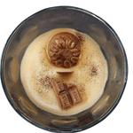 Casa si Gradina - Decoratiuni - Aromaterapie si lumanari - Lumanari si candele - Lumânare parfumată cu fitil lemn, Tropical Secret – Fructe Exotice, Vanilie, Pepene Galben, handmade, 130g - Infinity.ro