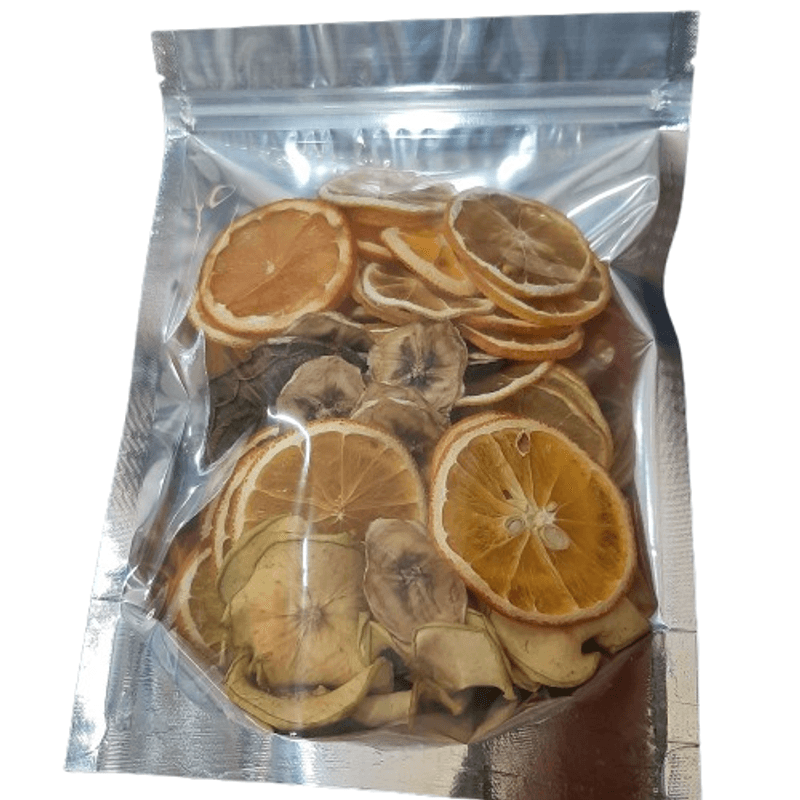 Casa si Gradina - Decoratiuni - Obiecte decorative - Accesorii decorative - Fructe deshidratate, uscate, decorative, Mix – Portocala, Kiwi, Banana, Lamaie, Mar, handmade, produs nealimentar, 100g - Infinity.ro