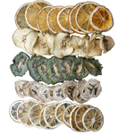 Casa si Gradina - Decoratiuni - Obiecte decorative - Accesorii decorative - Fructe deshidratate, uscate, decorative, Mix – Portocala, Kiwi, Banana, Lamaie, Mar, handmade, produs nealimentar, 100g - Infinity.ro