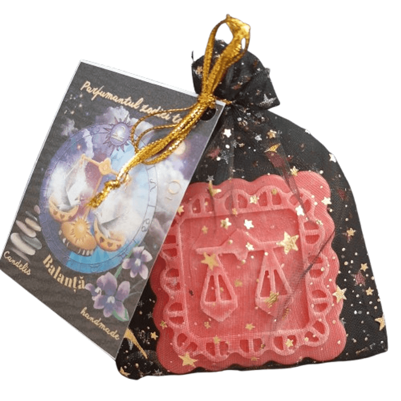 Casa si Gradina - Decoratiuni - Aromaterapie si lumanari - Odorizante camera - Odorizant Zodia Ta, Balanta – Pruna, Patchouli, Portocala rosie, tableta parfumata dulap, handmade, ceară soia, 35g - Infinity.ro