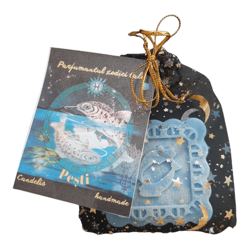 Casa si Gradina - Decoratiuni - Aromaterapie si lumanari - Odorizante camera - Odorizant Zodia Ta, Pesti – Ocean, Mosc, Vanilie, tableta parfumata dulap, handmade, Candelis, ceară soia 35g - Infinity.ro