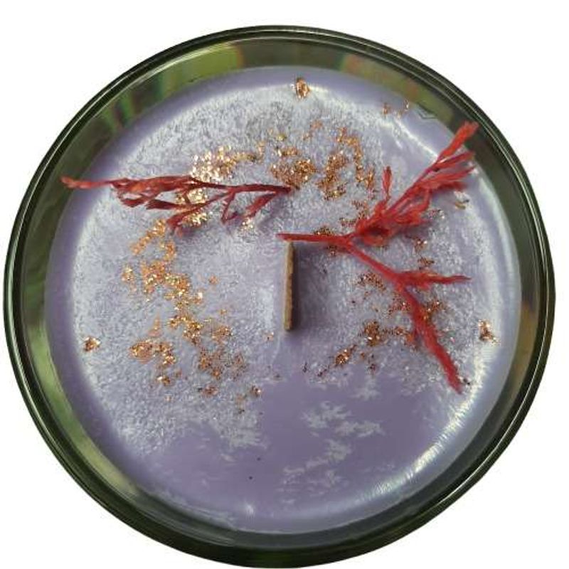 Casa si Gradina - Decoratiuni - Aromaterapie si lumanari - Lumanari si candele - Lumânare parfumată cu fitil lemn, Spring Breeze – Orhidee, Cacao, Ciocolată și Ylang Ylang, handmade, 200g - Infinity.ro