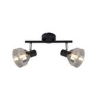 Casa si Gradina - Corpuri si surse de iluminat - Plafoniere, aplice si spoturi - Plafoniera Intim KL162004, 2xE14, neagra+fumurie, IP20, Klausen - Infinity.ro