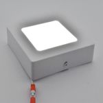 Casa si Gradina - Corpuri si surse de iluminat - Plafoniere, aplice si spoturi - Spot LED 6W Aplicat, Patrat, Braytron, 350lm, Lumina Rece (6500K), Alb - Infinity.ro