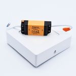 Casa si Gradina - Corpuri si surse de iluminat - Plafoniere, aplice si spoturi - Spot LED 6W Aplicat, Patrat, Braytron, 350lm, Lumina Rece (6500K), Alb - Infinity.ro