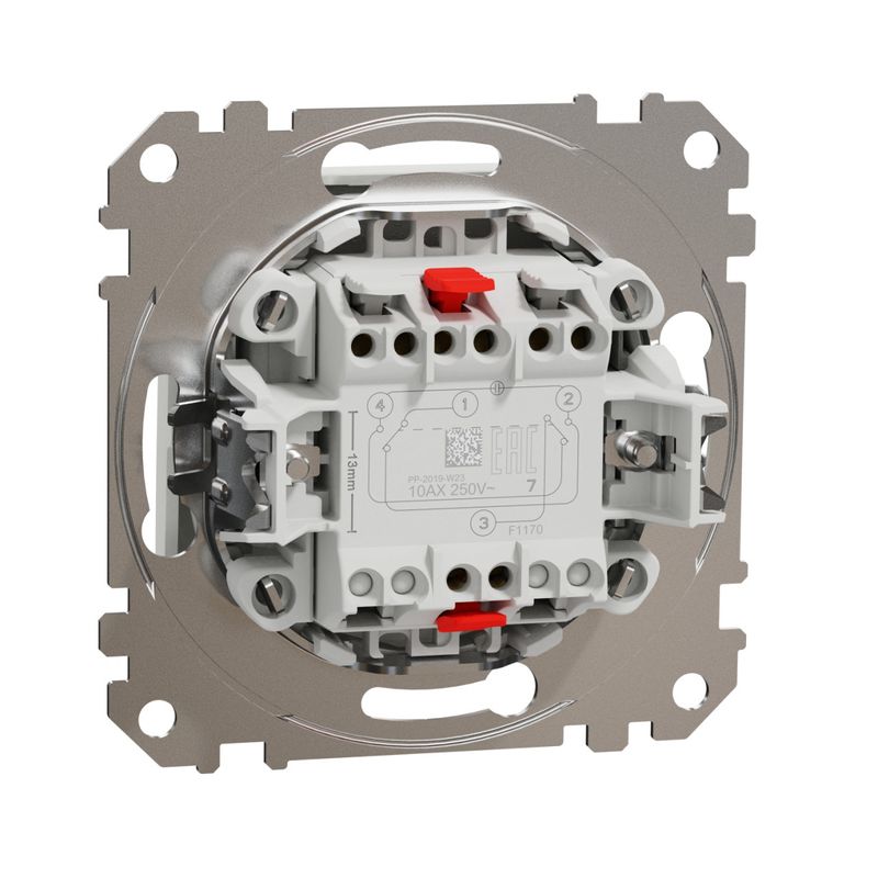 Casa si Gradina - Electrice - Distributie electrica si comanda - Intrerupatoare - Intrerupator cruce, 10A, IP20, Alb, Schneider Sedna Design - Infinity.ro