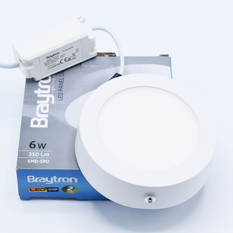 Casa si Gradina - Corpuri si surse de iluminat - Plafoniere, aplice si spoturi - Spot LED 6W Aplicat, Rotund, Braytron, 350lm, Lumina Neutra (4200K), Alb - Infinity.ro