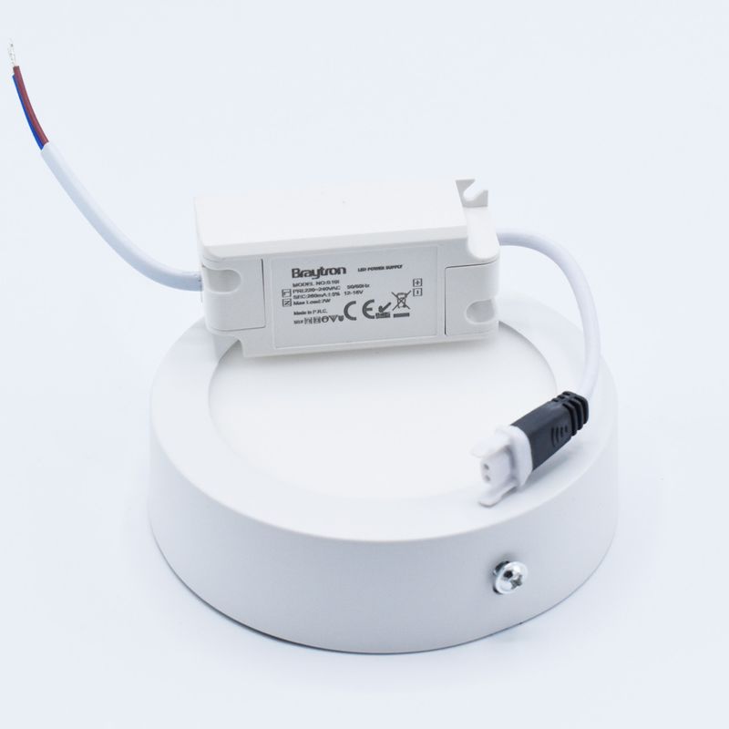 Casa si Gradina - Corpuri si surse de iluminat - Plafoniere, aplice si spoturi - Spot LED 6W Aplicat, Rotund, Braytron, 350lm, Lumina Neutra (4200K), Alb - Infinity.ro