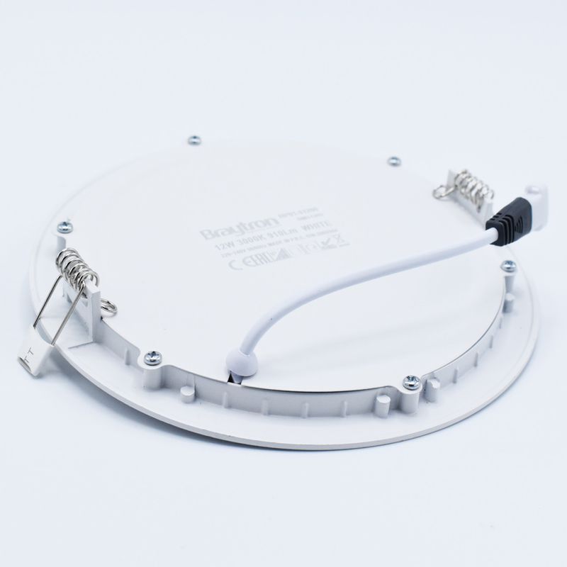 Casa si Gradina - Corpuri si surse de iluminat - Plafoniere, aplice si spoturi - Spot LED 12W Incastrat, Rotund, Braytron, 910lm, Lumina Calda (3000K), Alb - Infinity.ro