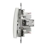 Casa si Gradina - Electrice - Distributie electrica si comanda - Intrerupatoare - Intrerupator dublu cap scara, 10A, IP20, Alb, Schneider Sedna Design - Infinity.ro