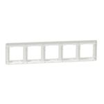 Casa si Gradina - Electrice - Accesorii electrice - Accesorii prize si intrerupatoare - Rama 5 module IP 20, Alb, Schneider Sedna Design - Infinity.ro