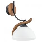 Casa si Gradina - Corpuri si surse de iluminat - Plafoniere, aplice si spoturi - Aplica Bran KL101031, 1xE27, maro+neagra+alba, IP20, Klausen - Infinity.ro