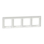 Casa si Gradina - Electrice - Accesorii electrice - Accesorii prize si intrerupatoare - Rama 4 module IP 20, Alb, Schneider Sedna Design - Infinity.ro