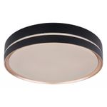 Casa si Gradina - Corpuri si surse de iluminat - Plafoniere, aplice si spoturi - Plafoniera LED Manni 41759-24, cu telecomanda, 24W, 1100lm, lumina calda+neutra+rece, IP20, neagra+bronz, Globo Lighting - Infinity.ro