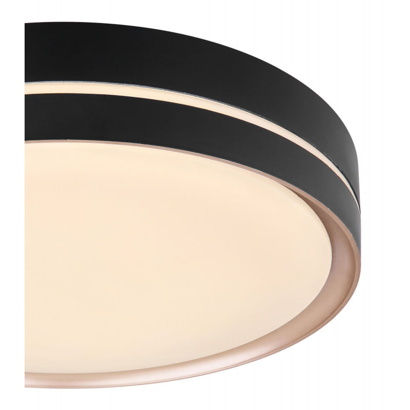 Casa si Gradina - Corpuri si surse de iluminat - Plafoniere, aplice si spoturi - Plafoniera LED Manni 41759-24, cu telecomanda, 24W, 1100lm, lumina calda+neutra+rece, IP20, neagra+bronz, Globo Lighting - Infinity.ro