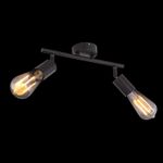 Casa si Gradina - Corpuri si surse de iluminat - Plafoniere, aplice si spoturi - Spot Martha 54008-2, 2xE27, negru, IP20, Globo Lighting - Infinity.ro