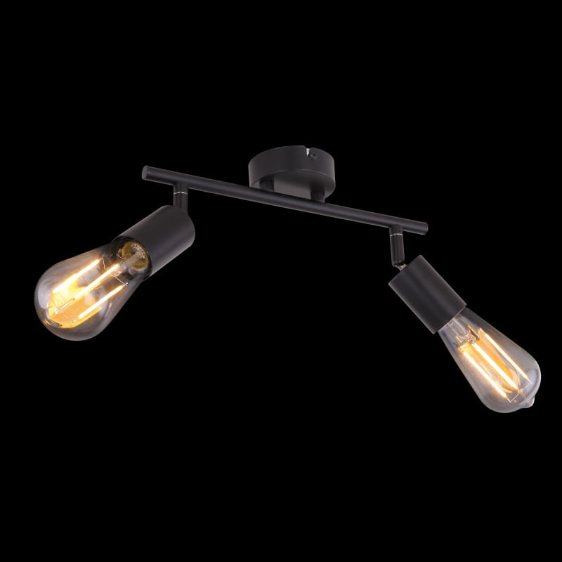 Casa si Gradina - Corpuri si surse de iluminat - Plafoniere, aplice si spoturi - Spot Martha 54008-2, 2xE27, negru, IP20, Globo Lighting - Infinity.ro