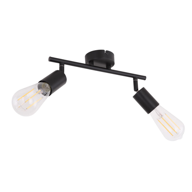 Casa si Gradina - Corpuri si surse de iluminat - Plafoniere, aplice si spoturi - Spot Martha 54008-2, 2xE27, negru, IP20, Globo Lighting - Infinity.ro