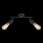 Casa si Gradina - Corpuri si surse de iluminat - Plafoniere, aplice si spoturi - Spot Martha 54008-2, 2xE27, negru, IP20, Globo Lighting - Infinity.ro