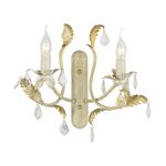 Casa si Gradina - Corpuri si surse de iluminat - Plafoniere, aplice si spoturi - Aplica Versilia KL6197, 2xE14, alba+aurie, IP20, Klausen - Infinity.ro