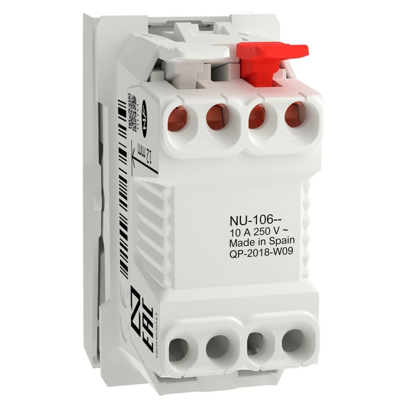 Casa si Gradina - Electrice - Distributie electrica si comanda - Intrerupatoare - Intrerupator cu revenire, 1 modul, 10A, alb, Schneider Noua Unica - Infinity.ro