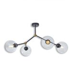 Casa si Gradina - Corpuri si surse de iluminat - Plafoniere, aplice si spoturi - Plafoniera Flavour KL104008, 4xE27, alba+neagra+aurie, IP20, Klausen - Infinity.ro