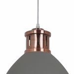 Casa si Gradina - Corpuri si surse de iluminat - Lustre si pendule - Pendul Metal KL6242, 1xE27, cupru+gri, IP20, Klausen - Infinity.ro