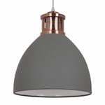 Casa si Gradina - Corpuri si surse de iluminat - Lustre si pendule - Pendul Metal KL6242, 1xE27, cupru+gri, IP20, Klausen - Infinity.ro